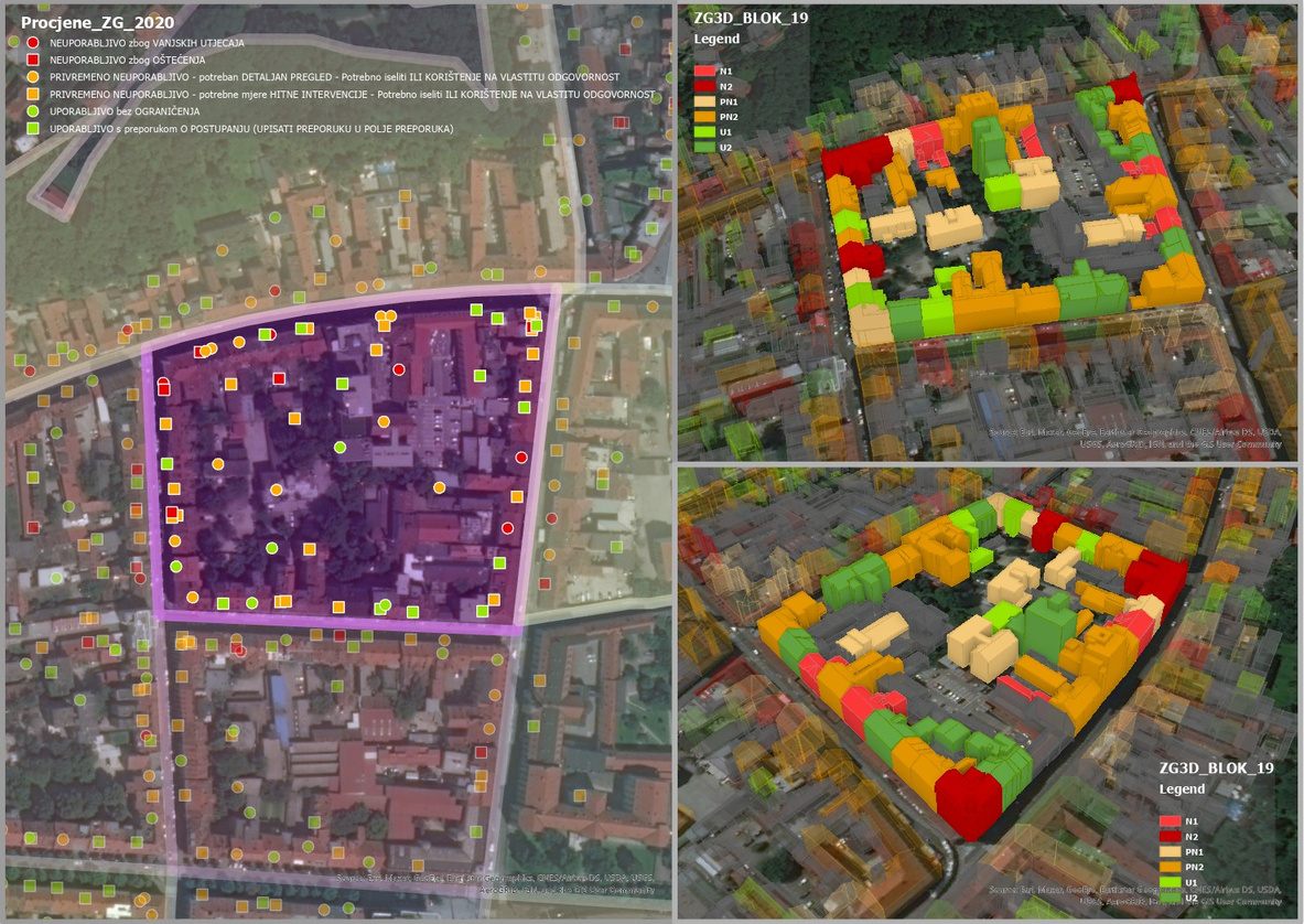 Damage assessment and three-dimensional model of Zagreb Block 19