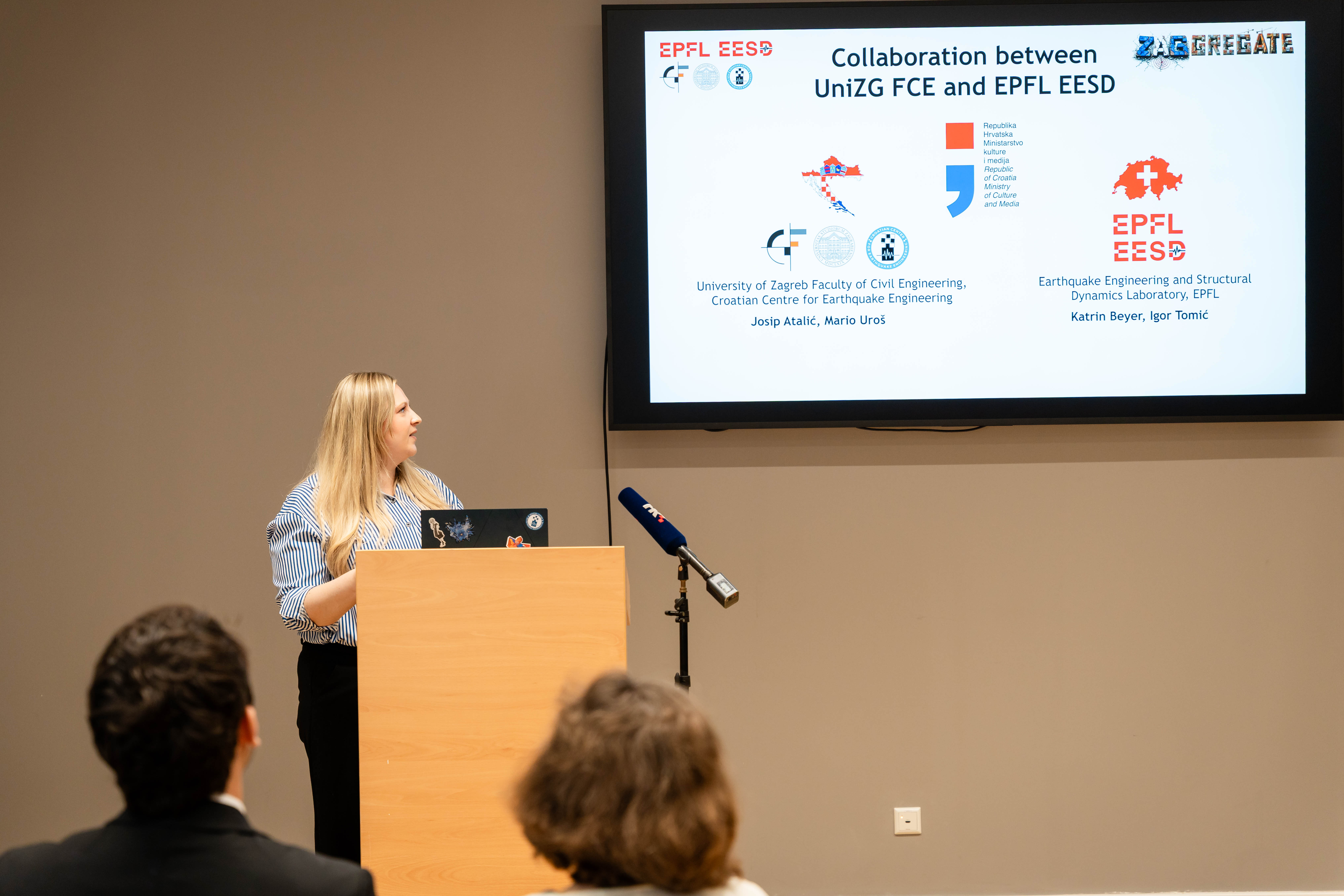 Dr Maja Baniček presenting the ZAGGREGATE project